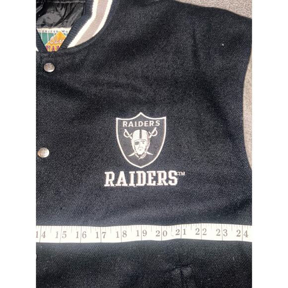 Vintage Oakland Raiders Varsity Wool Spellout Logo Athletic coat Men XL NFL - Picture 10 of 13